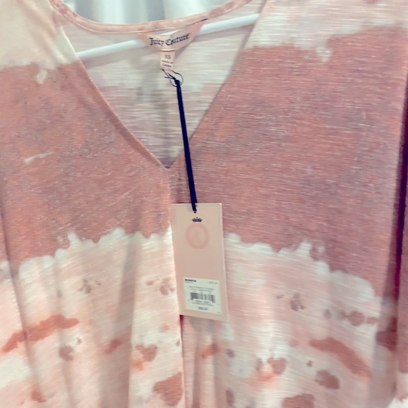 Brand NEW, Juicy Couture Pink tie dye over sized Batwing Blouse - Picture 7 of 7